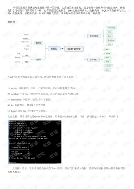 MySql数据类型教程示例详解-mysql数据类型教程示例详解视频