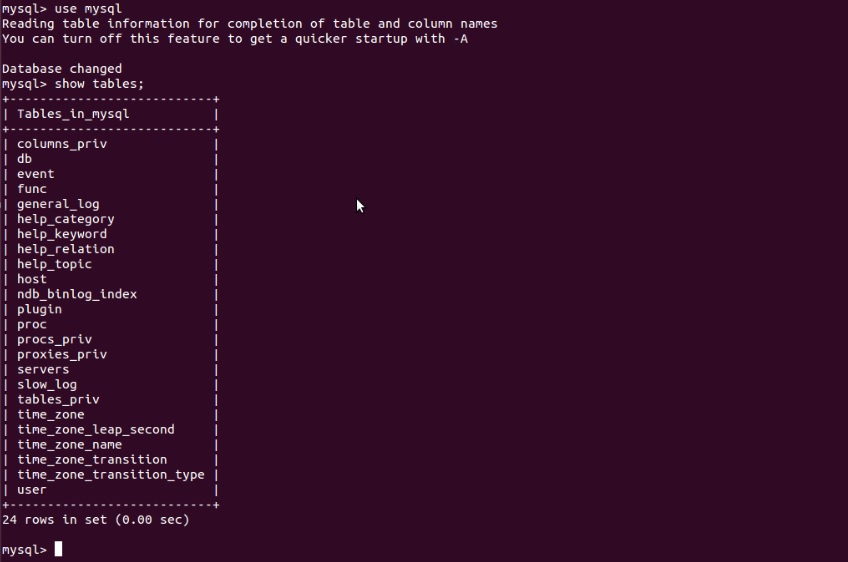 Ubuntu下mysql安装和操作图文教程-