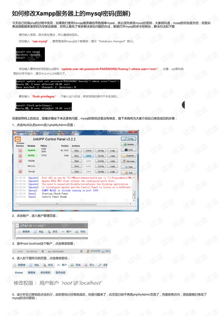 如何修改Xampp服务器上的mysql密码(图解)-xampp怎么改密码